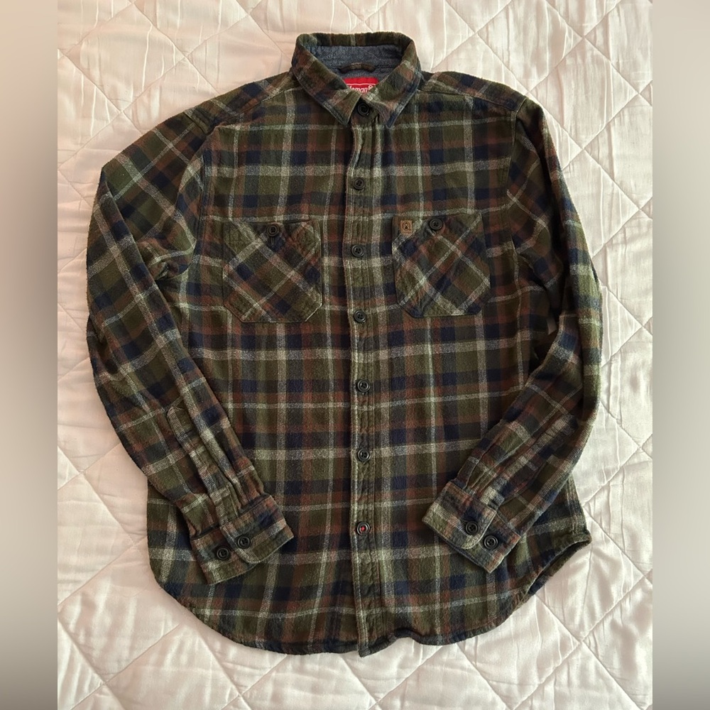 Coleman Plaid Flannel Button Down Shirt